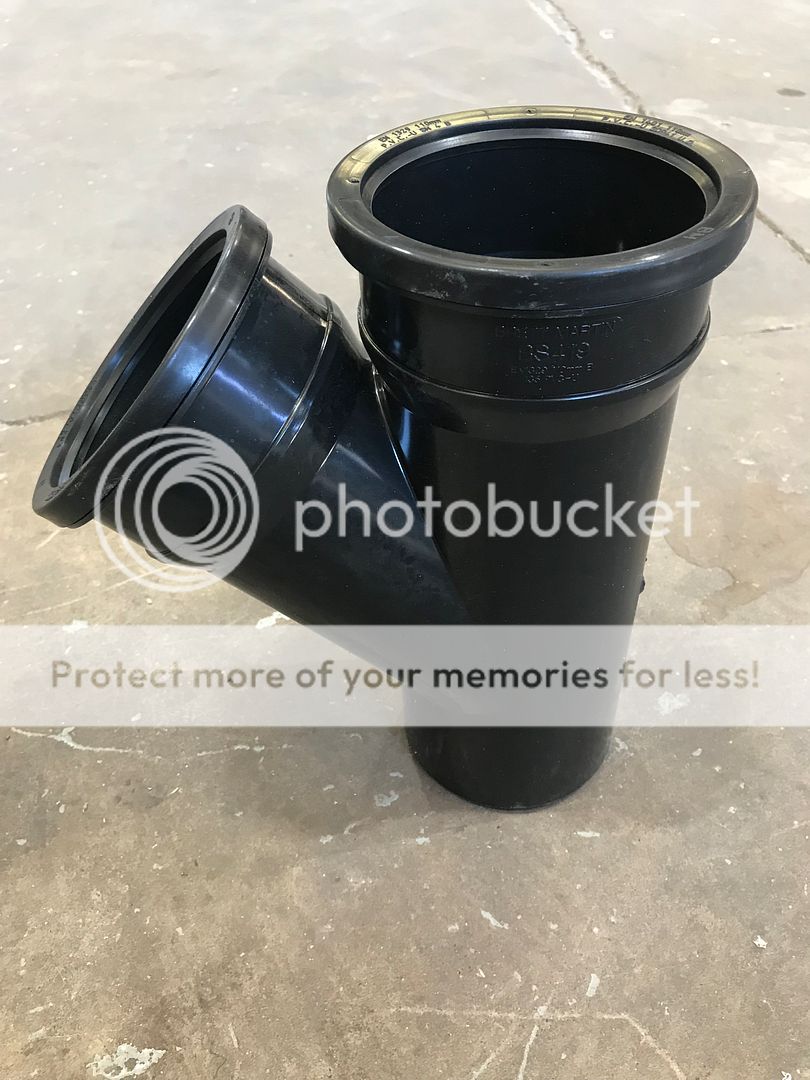 uPVC PushFit Soil Pipe 110mm Y Branch Black eBay